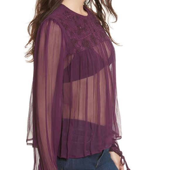 Free People Sheer Tassel Top - Picture 5 of 15